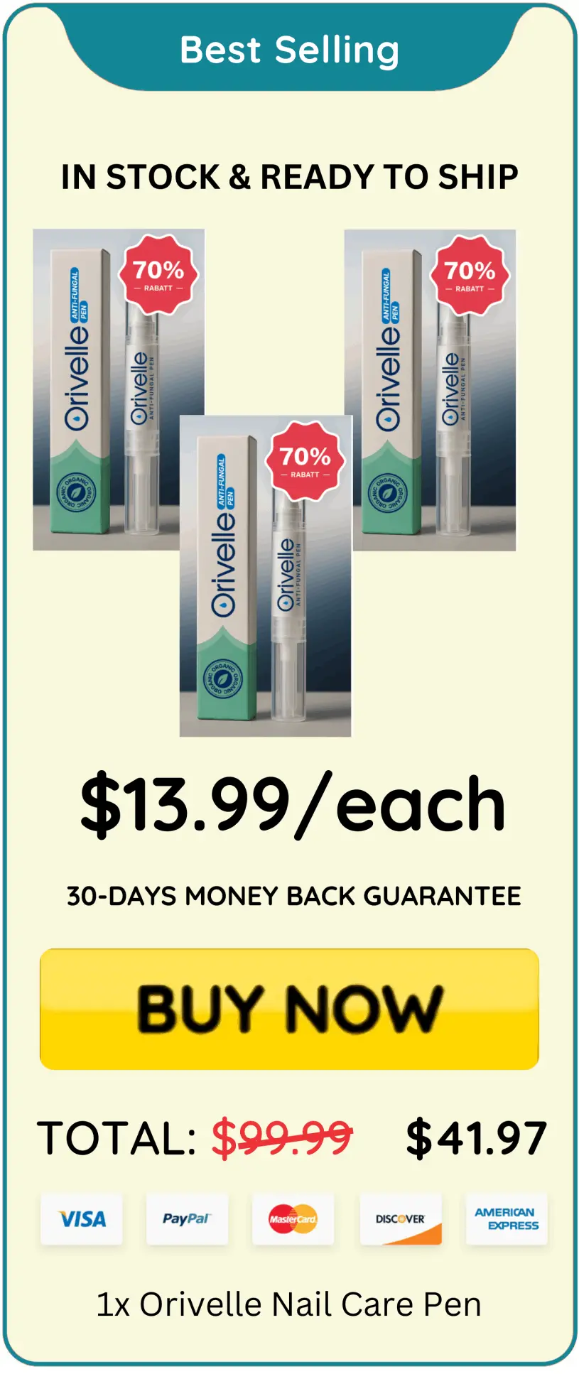 Orivelle Nail Fungus Pen offer price – Orievelle